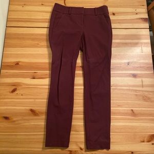 Loft Marissa Skinny Pant in Wine Red